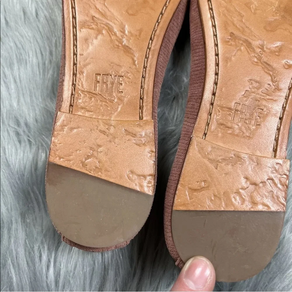 Frye Carson Ballet Flats Rosewood Suede Size 7.5 M